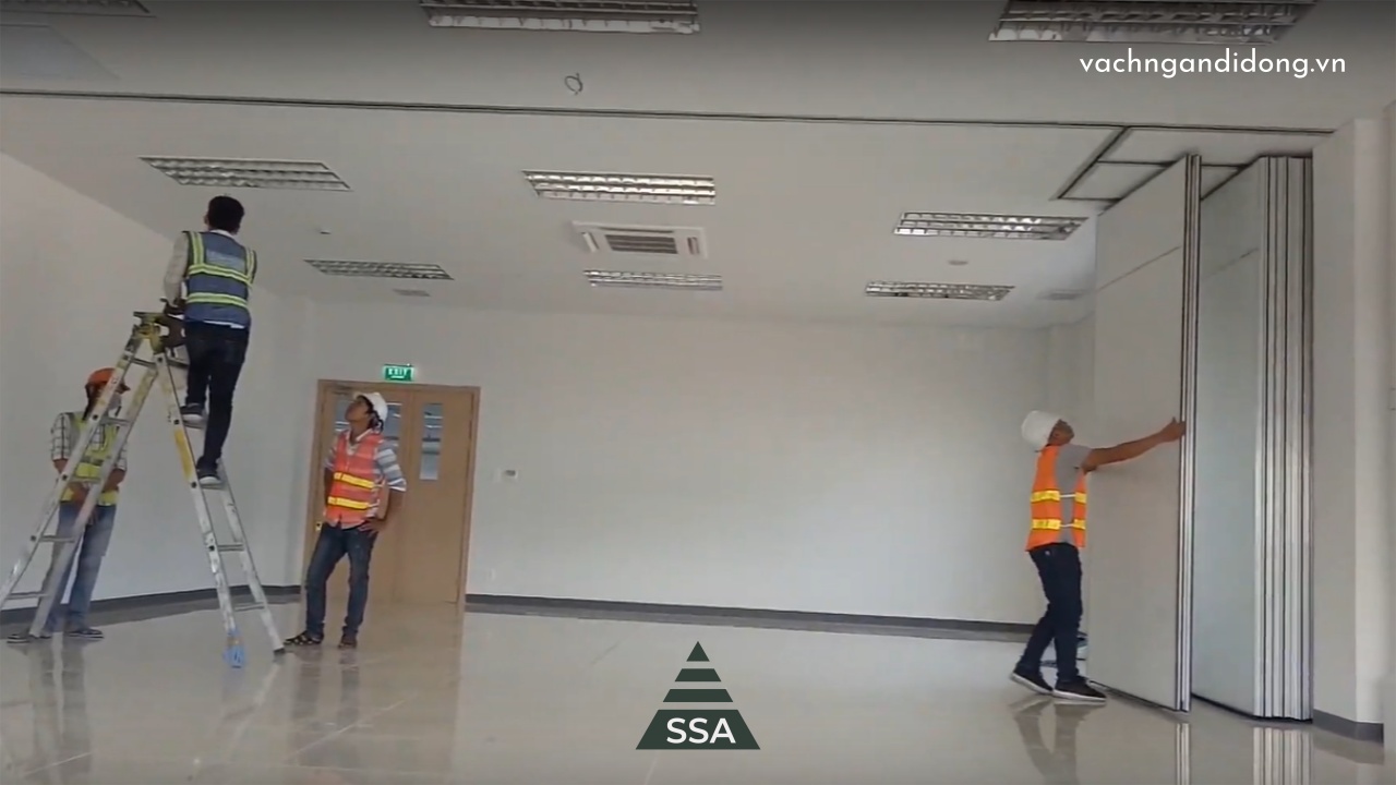 Thi công vách ngăn di động