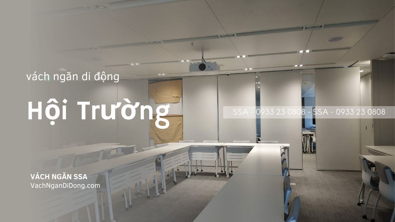 Vách ngăn di động và ưu điểm khi dùng cho hội trường