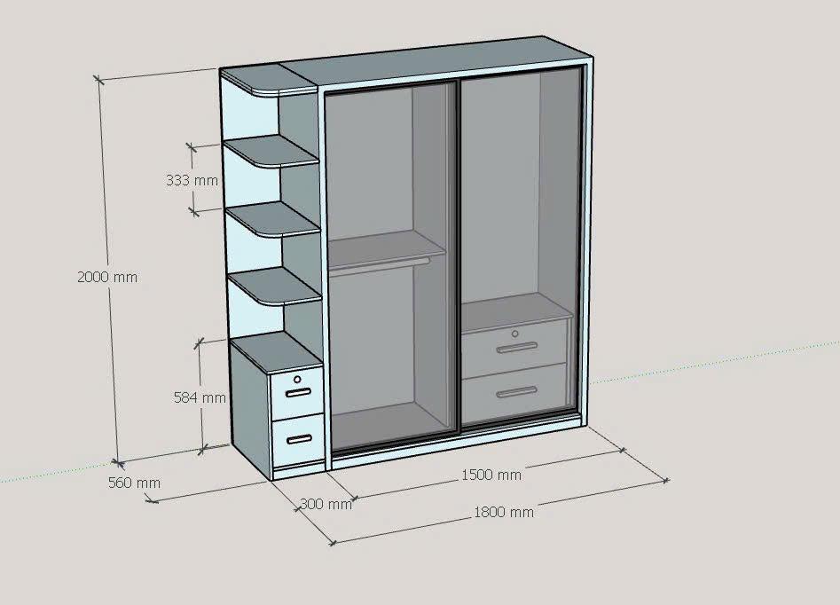 Tủ quần áo cửa kính led