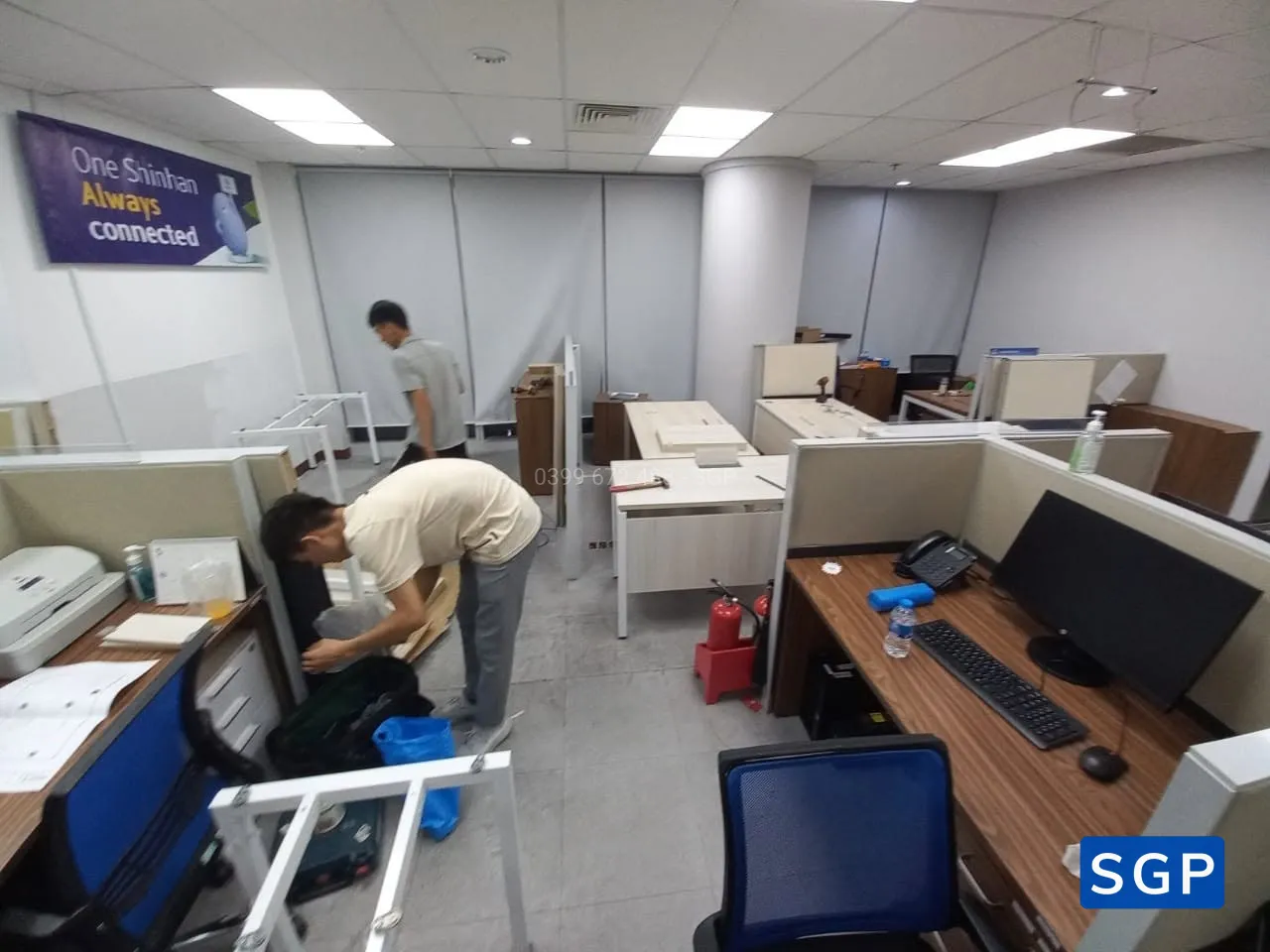 lắp đặt vách ngăn nỉ 2 múi cho công ty tại Long An - 5