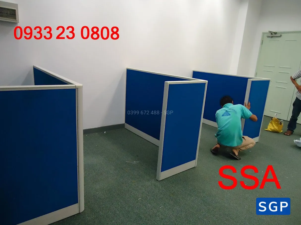 Giao hàng và lắp đặt vách ngăn bàn cho văn phòng - 3