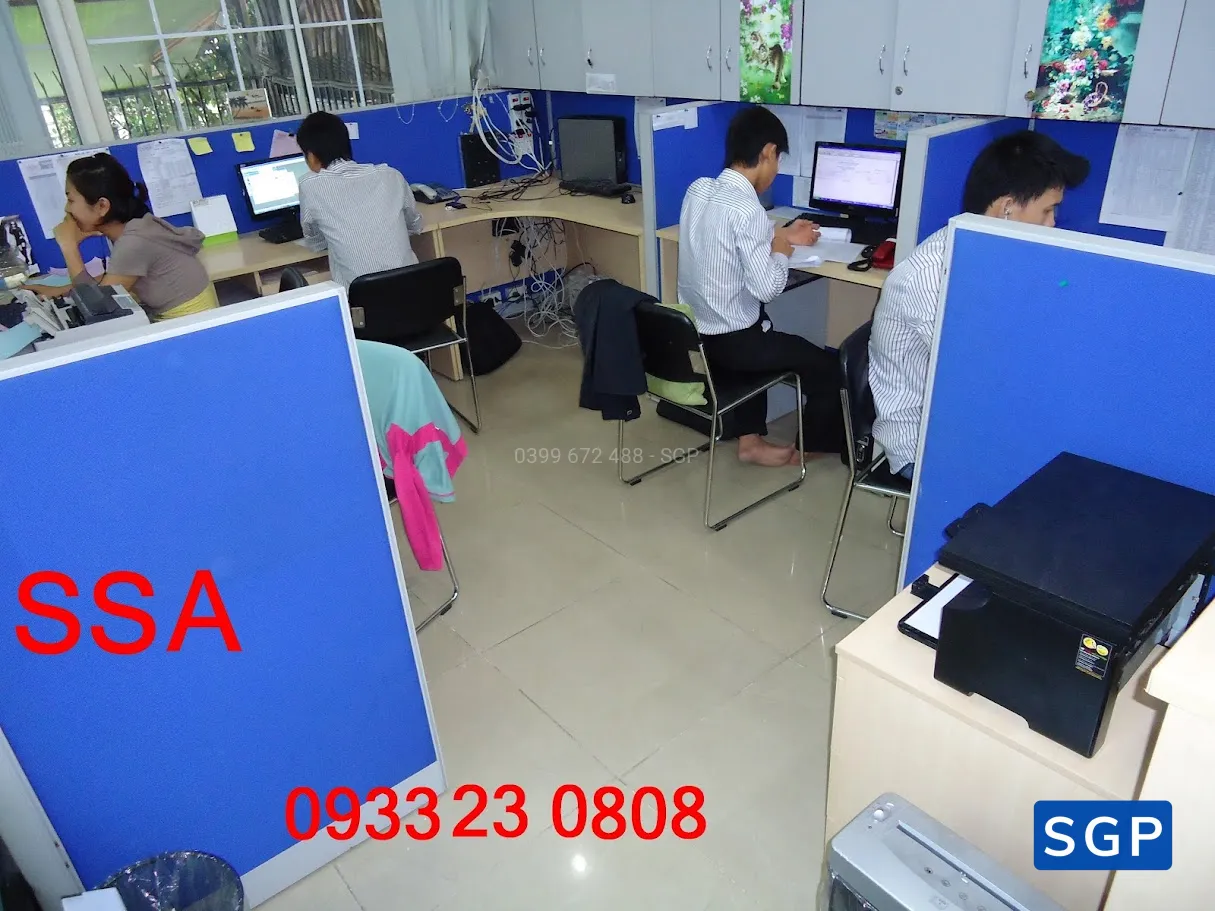 lắp đặt vách ngăn nỉ cho văn phòng - 2