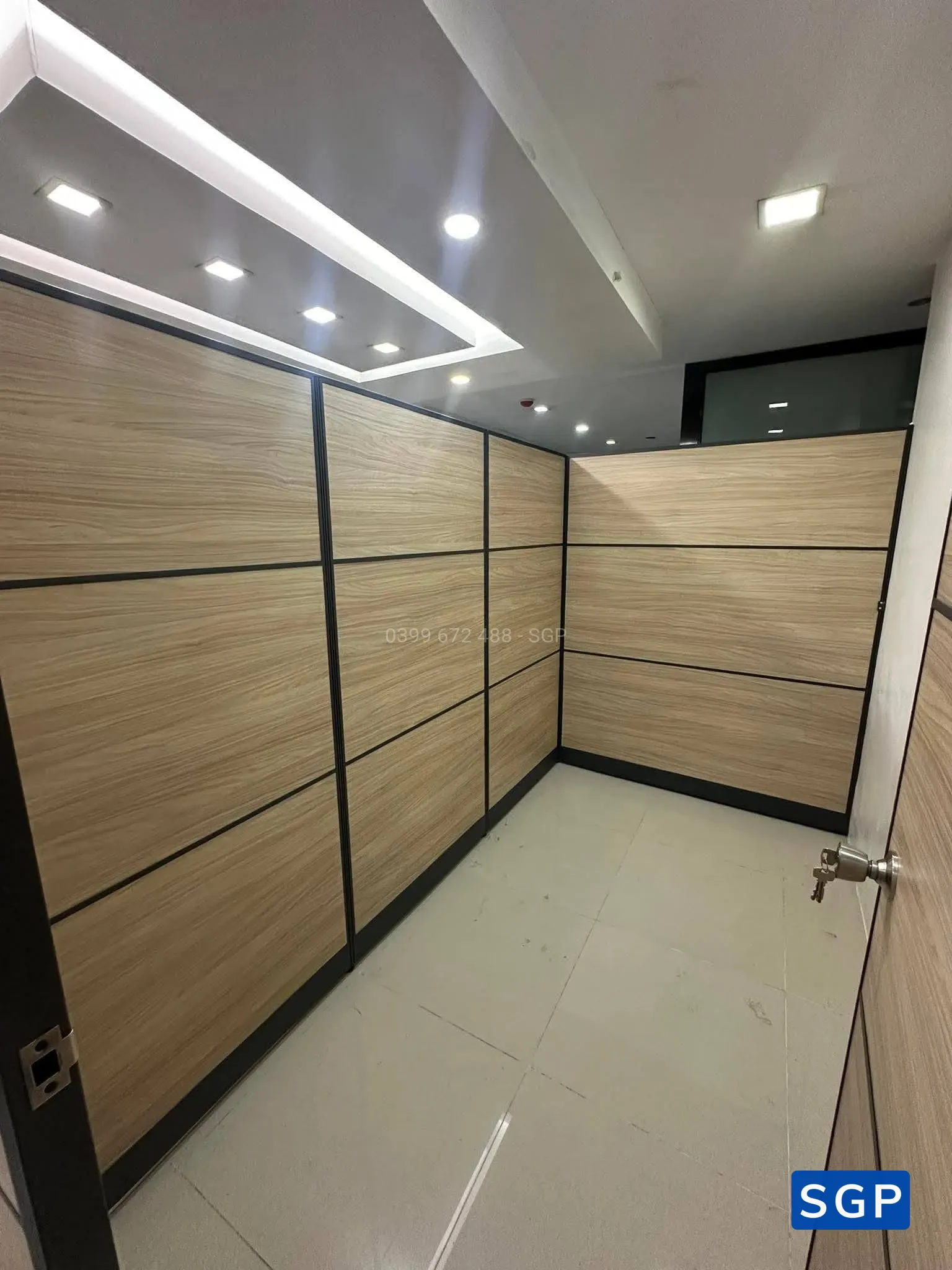 vách ngăn lửng vân gỗ - 2