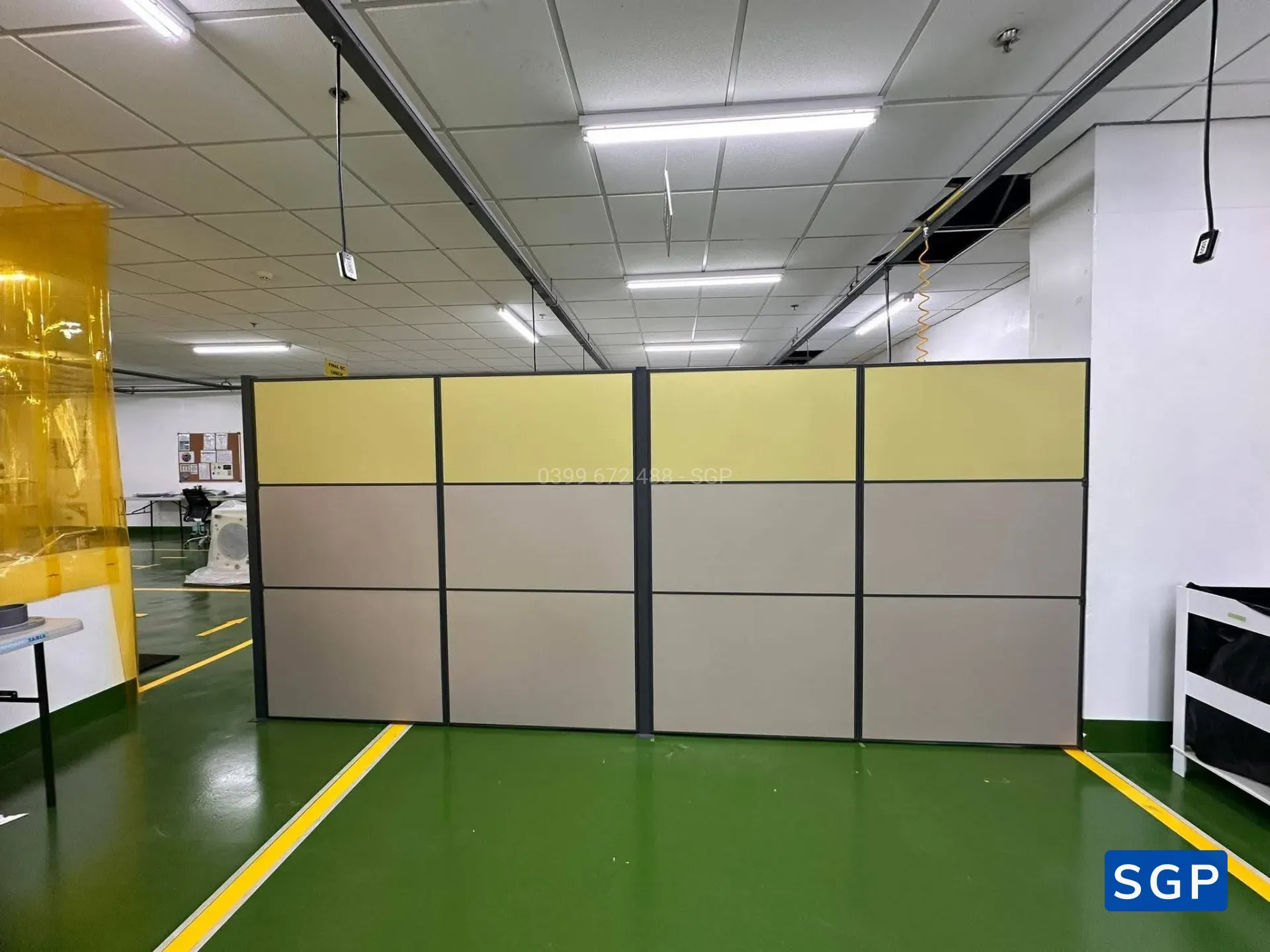 vách ngăn lửng vải nỉ 3 múi - 3