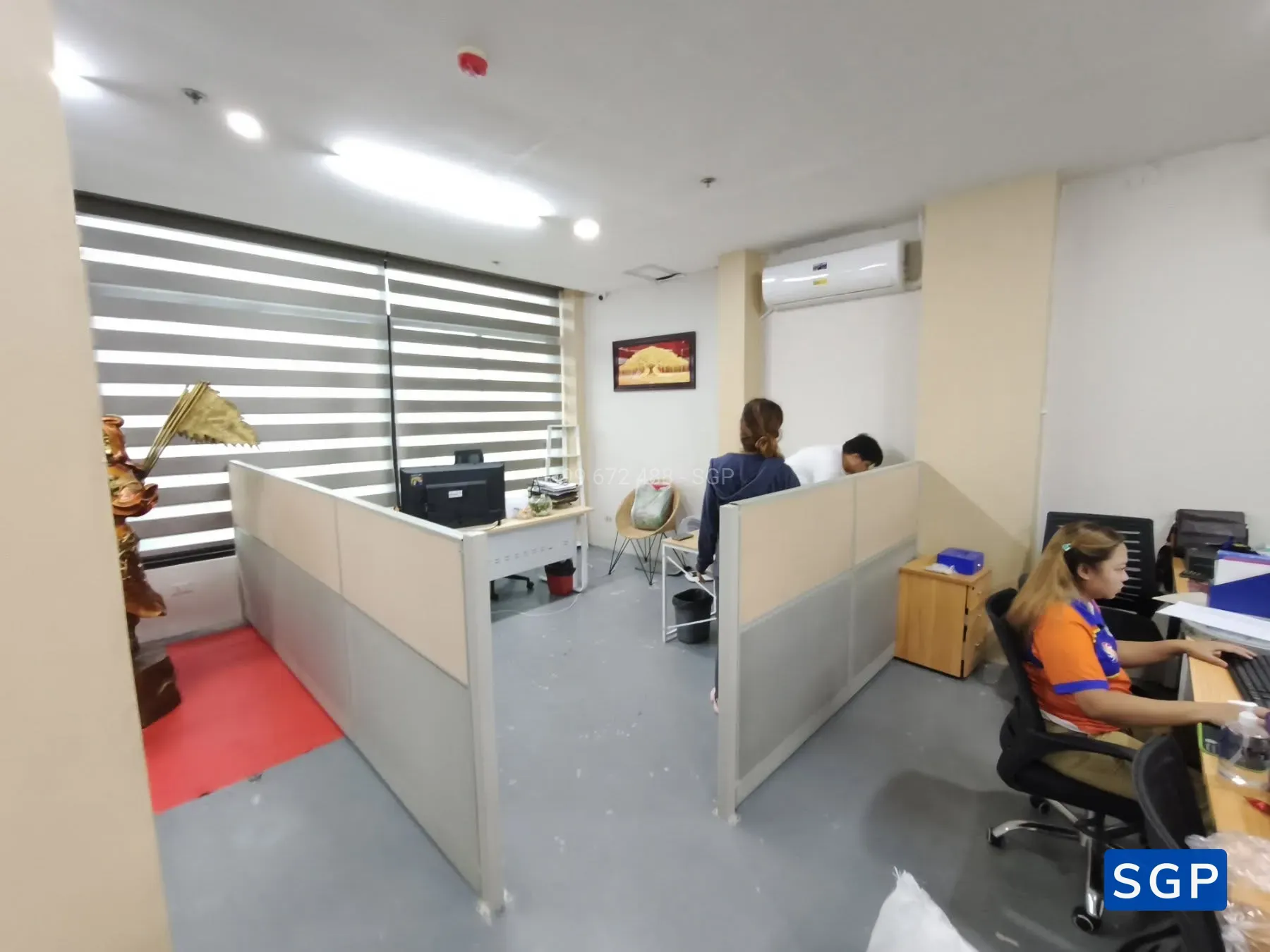vách nỉ ngăn lửng có thể ngăn phòng hoặc lối đi - 3