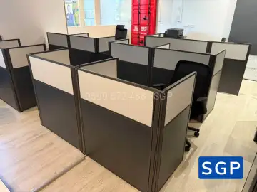 vách ngăn bàn làm việc gỗ 2 múi