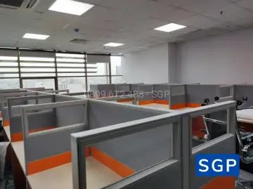 Giao vách nỉ xám+ cam