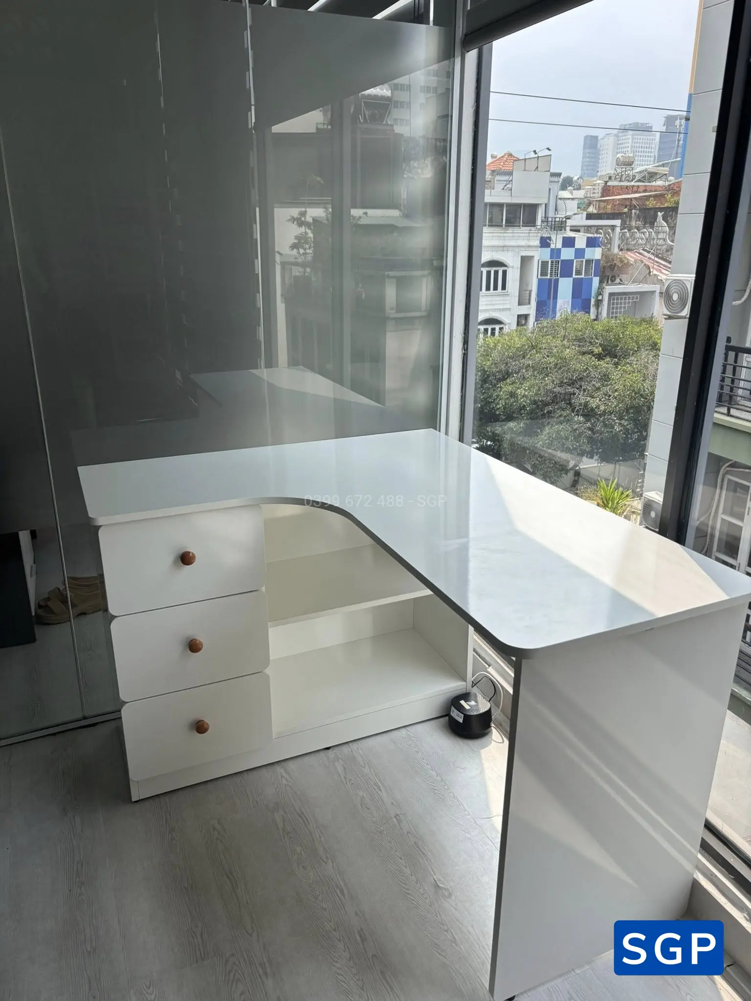 bàn làm việc Decor hình chữ L