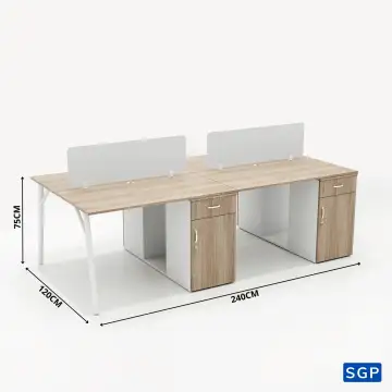 Bàn làm việc 4 người ngồi 2
